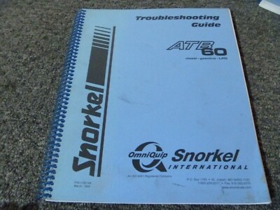 Snorkelift ATB60 Articulating Boom Lift Troubleshooting Guide Manual xz