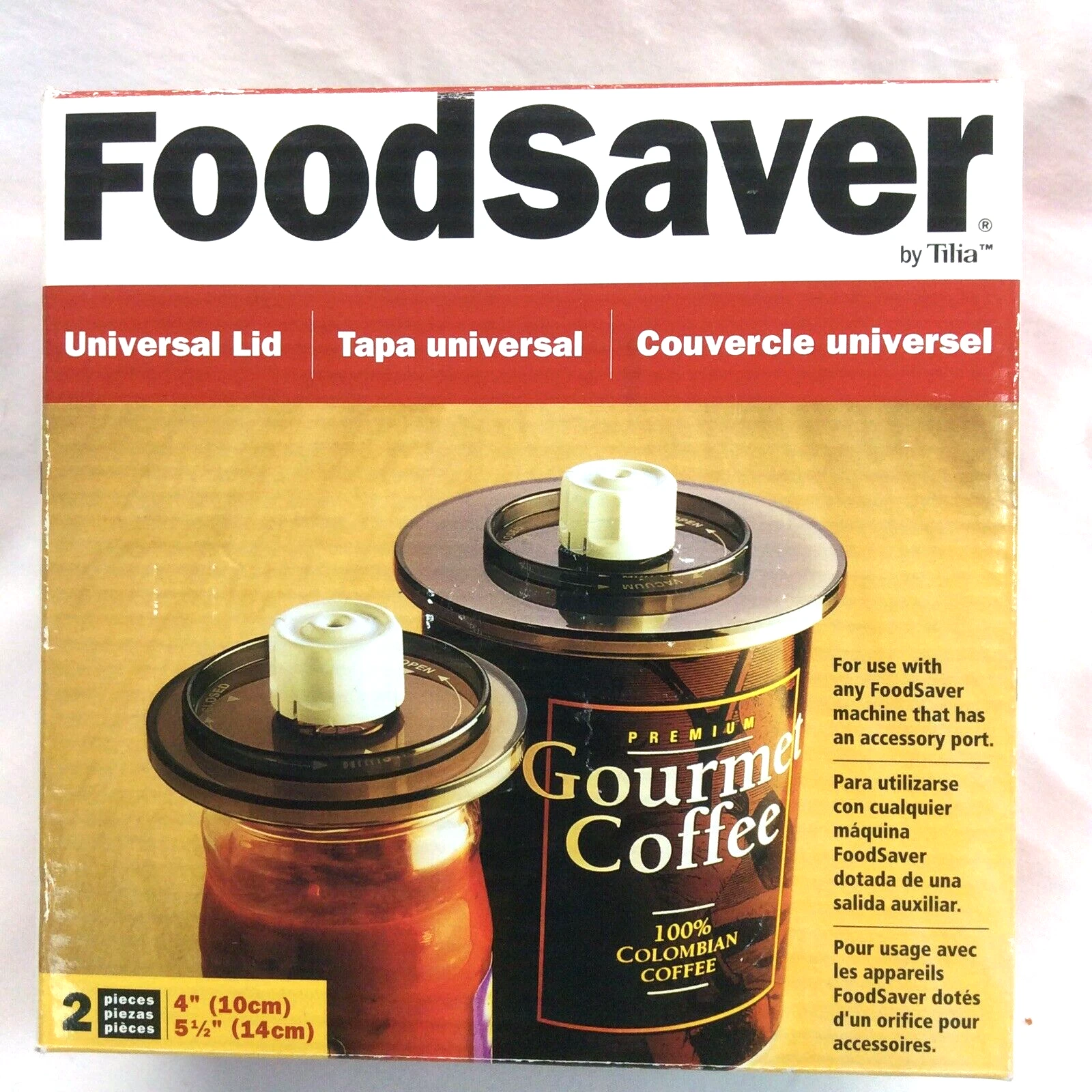 FoodSaver Universal Vacuum Lid Package Foods in Original Containers NEW