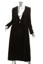 Martin Martin Womens Glittered Victoria Velvet Long Jacket Coat 6 Fr38 New $1895