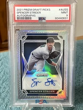 Spencer Strider - 2021 Prizm Draft Picks - AUTO - PSA 9