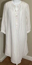 Trina Turk Rainbow Stripe White Tunic Dress Cover Up Size Medium