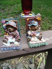 Adorable Boy Girl Teddy Bear bookends heavy resin