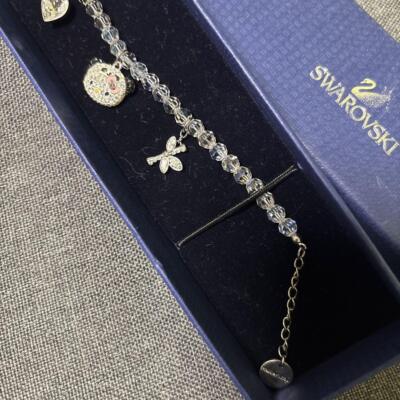 Swarovski クリスタルチャーム ブレスレット☆ハローキティ☆パンダ Swarovski Crystal Charm Adjustable Bracelet Panda Hello