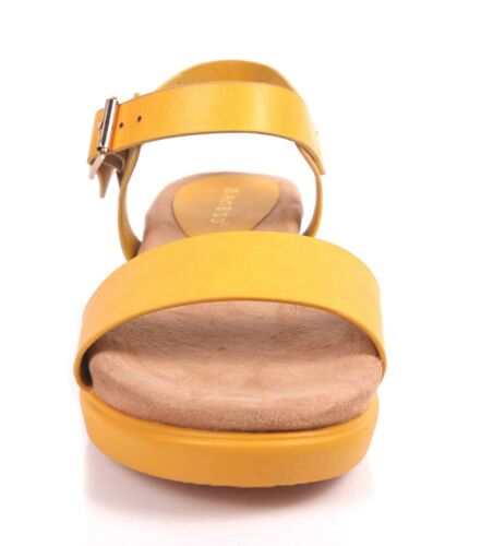 Bambus 4 Farben Riemchen Knöchelriemen Schnalle Damen Clog Sandalen flache Form Absätze - Bild 22 von 25