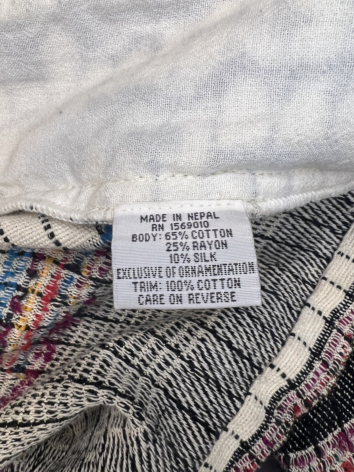 Yak Majik Jacket Size Large Patchwork Fringe Bead… - image 19