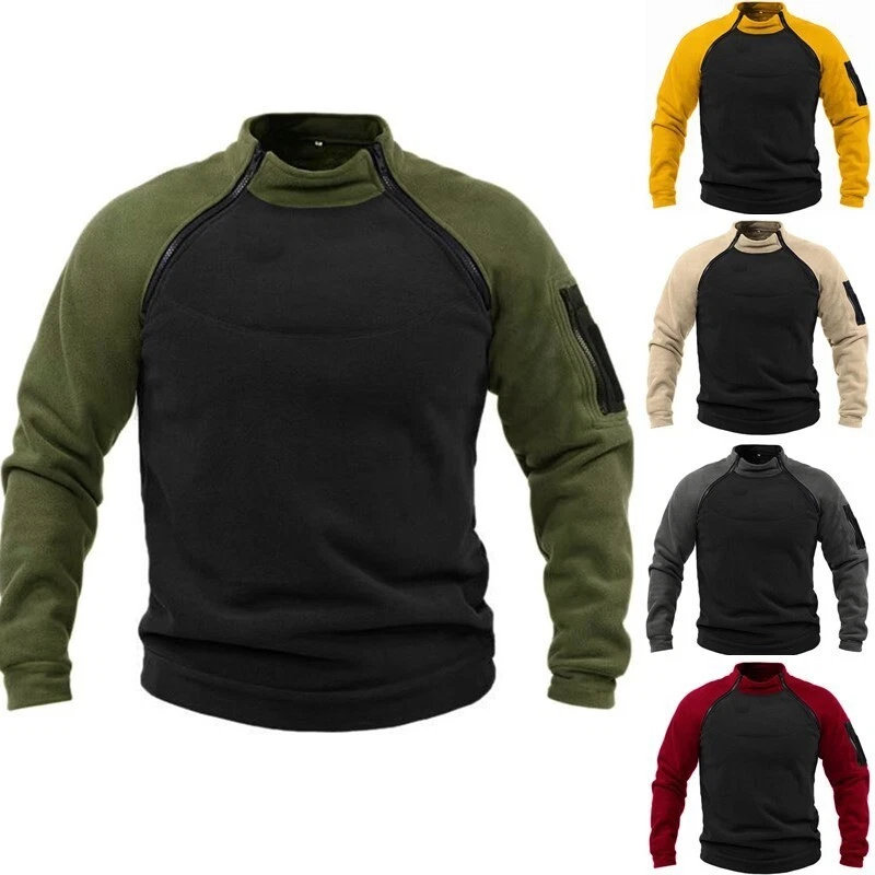 Men Casual Tactical Fleece Jacket Army Hoodie Security Hoody Combat Warm Jumper - Image 4 of 4