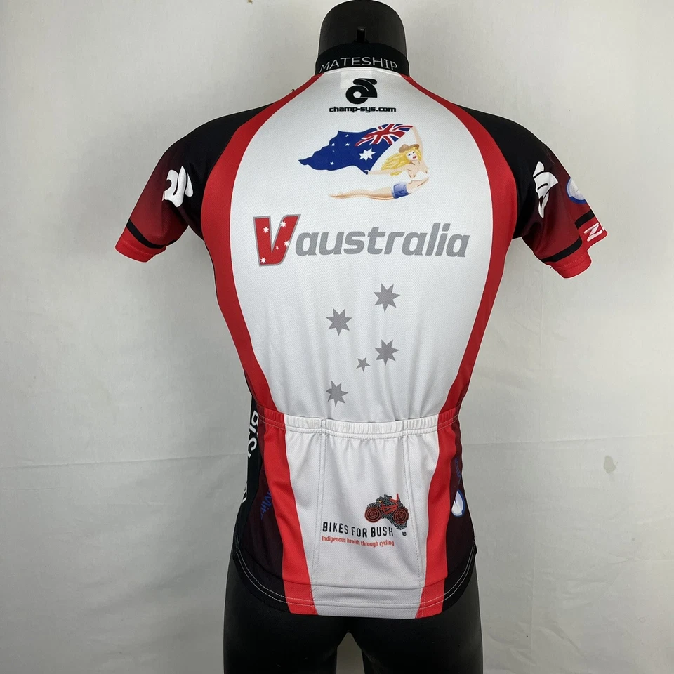 Camiseta masculina de ciclismo Champ-sys corte corrida tamanho P pequena Vaustrália poliéster Mateship - Imagem 2 de 4