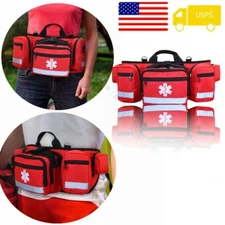 Red Climbing Camping Medi-cal First Aid Kit Bag Portable Storage Bag Survival 