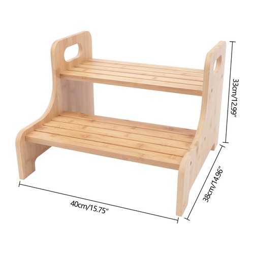 High Beds Bed Steps For Adults Two Step Stool Stair Ladder Wood Kitchen Home - Picture 7 of 22