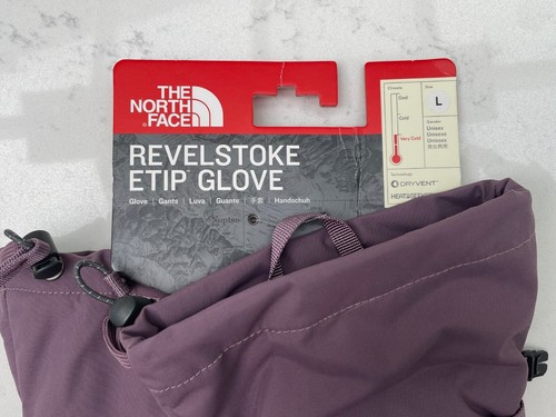 North Face Unisex Revel Stoke Etip Glove - Dryvent - Plum/Black/Grey Print - L - Picture 5 of 6