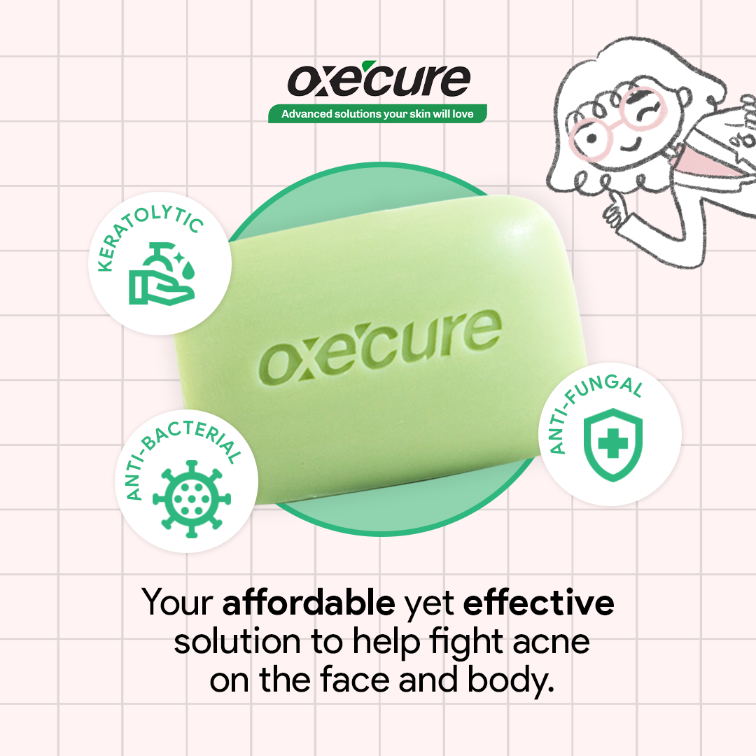 Big size 100g x 2 Oxe Cure Sulfur Soap for Face, Body Oily Acne Prone