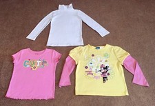 GIRLS 3 SHIRTS SIZE 4 5 5T DISNEY MINNIE BASIC EDITIONS GARANIMALS CUTE