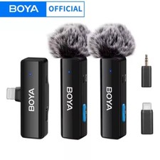BOYA BOYALINK A2 Wireless Lavalier Lapel Microphone Universal Smartphone Camera