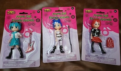 Mansa Kodama Lot of 3 Anime Dolls Noriko Bashira & Aiko with Their
