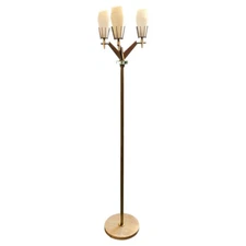 1960s arredoluce Jaru Modern Laiton And Glass Floor Lampe