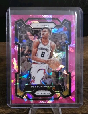 2023-24 Panini Prizm - Peyton Watson #247 Pink Cracked Ice *NUGGETS*
