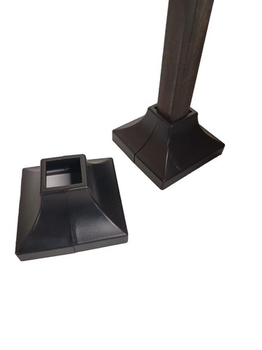 HANDRAIL Skirt SHOES 2 pk SNAP ON 1" FEET RAILING POST covers fit 1" legs - Picture 2 of 4