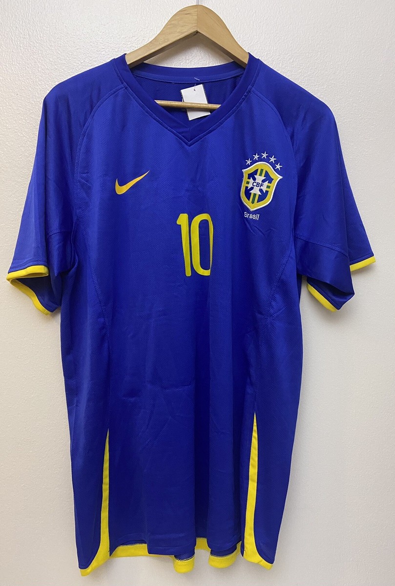 Brazil Soccer Jersey Nike 2007-2009 Ronaldinho #10 Size L | eBay