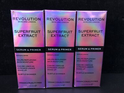 Lot 3 Revolution Skincare Superfruit Extract - Antioxidant Rich Serum & Primer