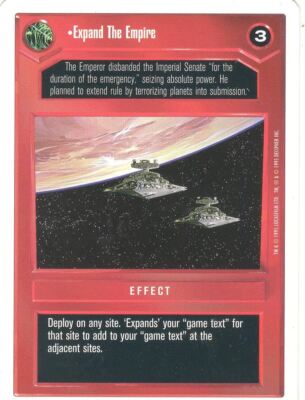 Star Wars CCG Premiere White Border Expand The Empire