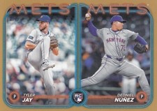 TYLER LAY DEDNIEL NUNEZ /2024 TOPPS UPDATE ROOKIE GOLD BORDER RC METS #US82 2024