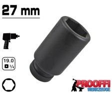KRAFT Power Schlagschrauber Nuss 3/4" Stecknuss 27 mm Steckschlüssel 6-Kant Lang