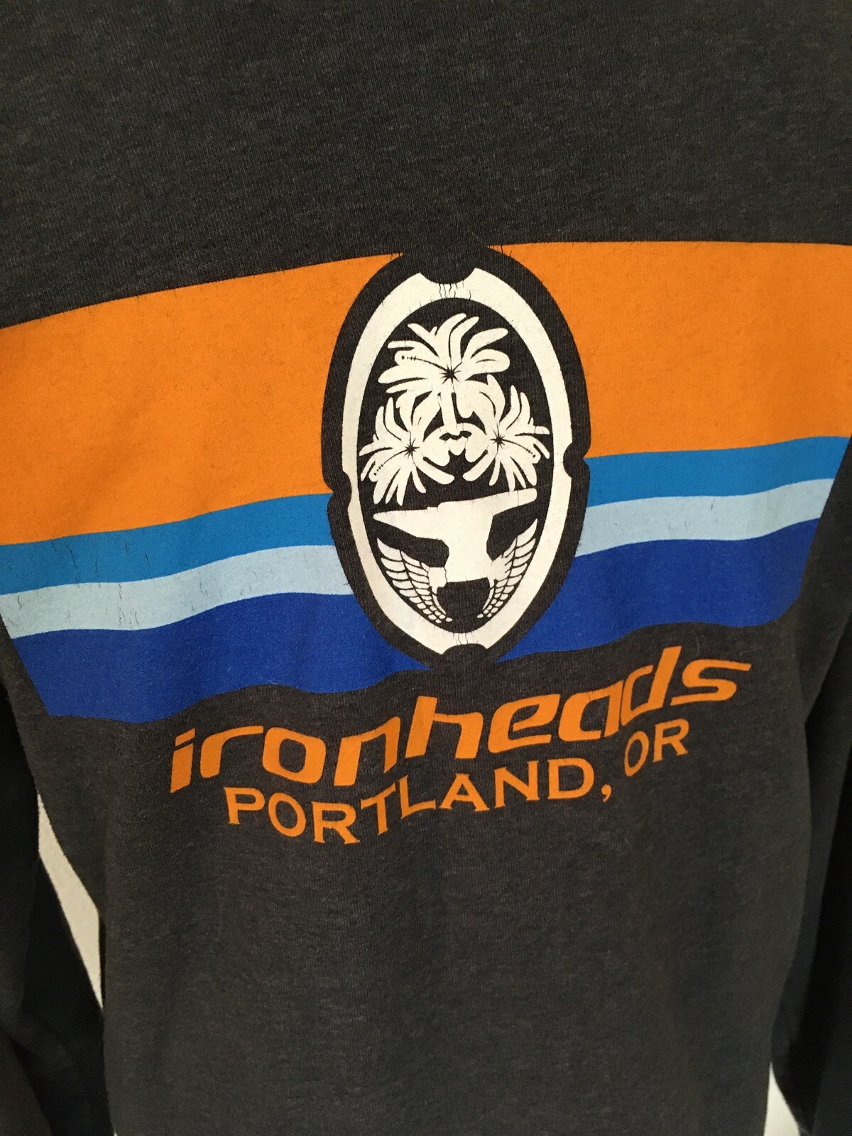 IRONHEADS Triathlon PORTLAND Oregon Hoodie Zip ANVIL Sweatshirt Run