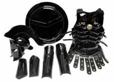 300 Spartan Black Body Armor Suit Medieval Wearable Suit Greek Cosplay Costume