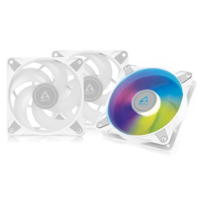 Arctic P12 Pressure Optimized PWM PST ARGB White Gehäuselüfter, 12 LEDs, x3er Pack Lüfter