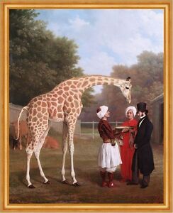 TIME4BILD Jacques Laurent Agasse Die Nubische Giraffe BILD LEINWAND REPRODUKTION