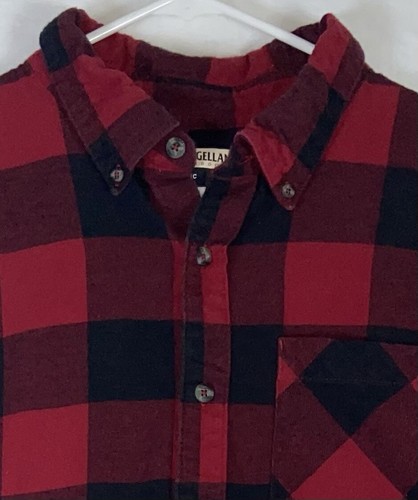 Magellan Outdoors Classic Fit Flannel Button Down Shirt Red Plaid Mens XLarge XL - Picture 2 of 6