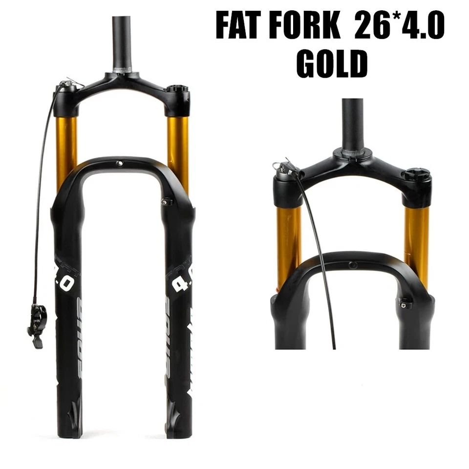 MTB 26inch Fat Bicycle Fork Air Gas line Locking Suspension Forks 4.0"Tire 135mm - Image 4 of 4