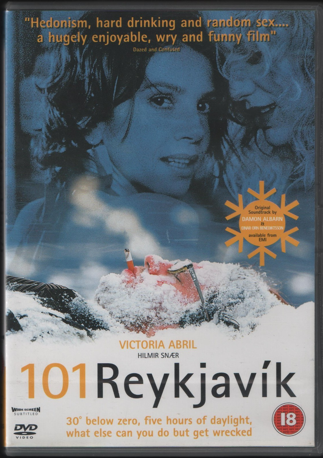 101 Reykjavík (DVD 2001) Icelandic rom com Victoria Abril Hilmir Snær Guðnason