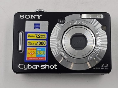 Sony Cyber-shot DSC-W55 7.2 MP Digital Camera Black - Working