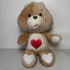 TENDERHEART BEAR 1983 Vintage Kenner Care Bears Plush 13" Stuffed Animal Doll