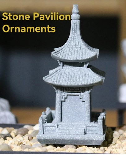 Stone Zen Tower Miniature Statue Tranquil Garden Decoration for Terrariums - Picture 7 of 24