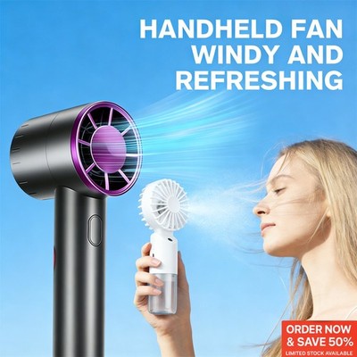 TANBURO Portable Handheld Fan Speed(1-100) Adjustable Turbo Mini and 9000mAh