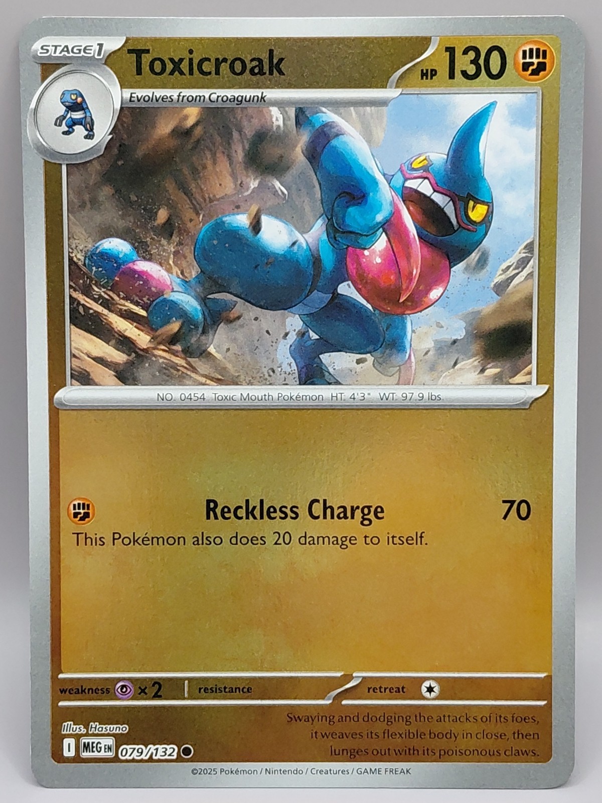 Toxicroak 079/132 Me01: Mega Evolution Reverse Holo
