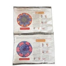 Poking Embroidered Coasters 5  6 kits 10x10 cm Needle and thread w/instruction