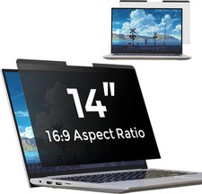 14" Magnetic Privacy Screen for 16:9 Laptops, Anti-Glare Shield Blue Light Fil
