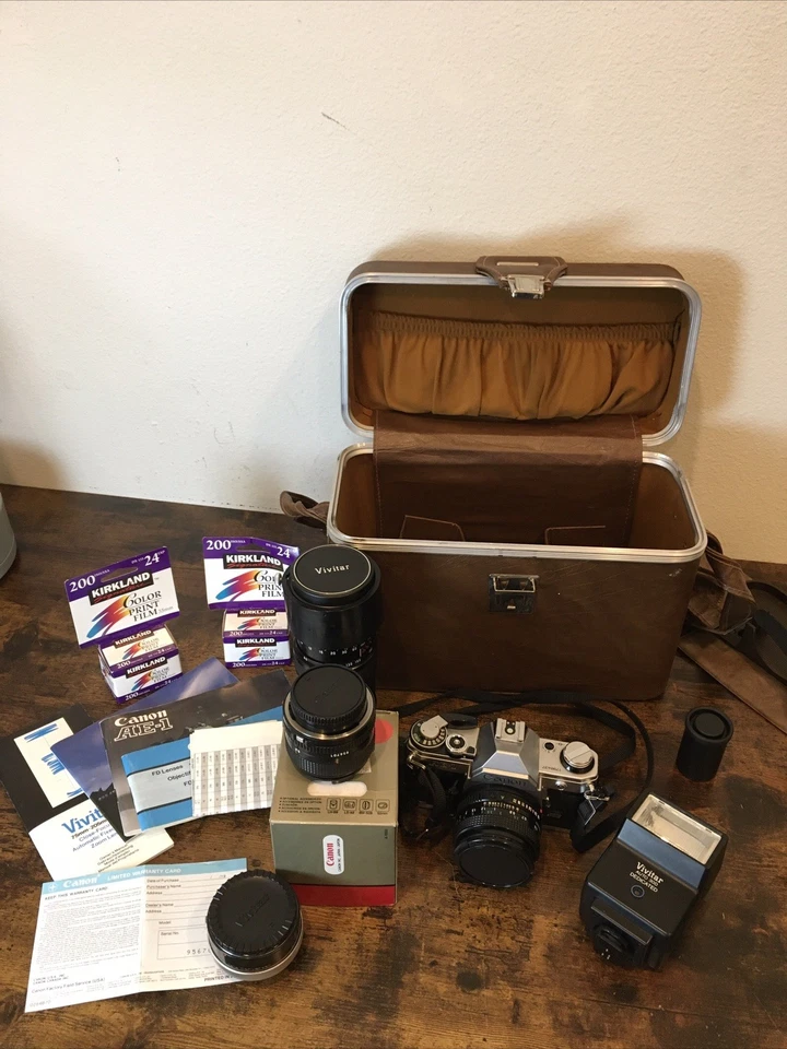 Canon AE‑1 35mm Film Camera – Huge Bundle – Extra Lenses, Accessories & CASE - Image 3 of 4