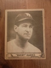 1940 Play Ball #129 Bucky Harris Washington HOF 1924 WSC Boy Wonder Superman Bk