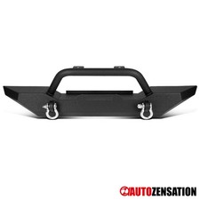Fit 1987-2006 Jeep Wrangler Yj Tj Front Bumper Guard W D-ringwinch Mount Plate Fit 1987-2006 Jeep Wrangler Yj Tj Front Bumper Guard W D-ringwinch Mount Plate