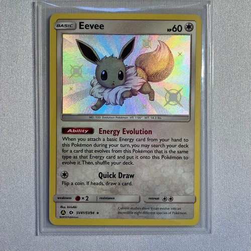 Shiny Eevee SV41/SV94 - Hidden Fates Shiny Vault - Pokemon TCG 2019 - NM