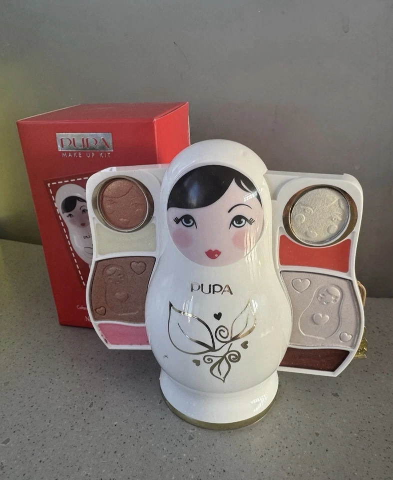 Pupa Puposka Make Up Kit Babushka Bianco Da Collezione Raro - Immagine 3 di 4