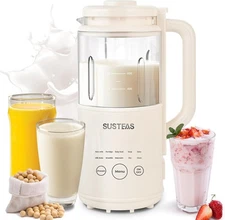 SUSTEAS 10 in 1 Nut Milk Maker Machine, 34oz Soy Milk Maker for Almond/Oat/Soy M