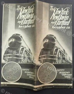 1937 U.S.A. New York New Haven & Hartford Railroad Co Timetable June 20th 1937