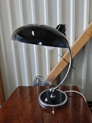 Kaiser Idell Präsident 6631 Tischlampe Schwarz Selten Vintage Rar