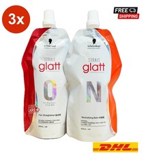 3 Sets Schwarzkopf Glatt No 0 Hair Straightener Rebonding Straightening 400ml