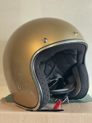 biltwell 3/4 motorcycle helmets Biltwell Bonanza 3/4 Motorcycle Helmet Size XL Color Metallic Champagne